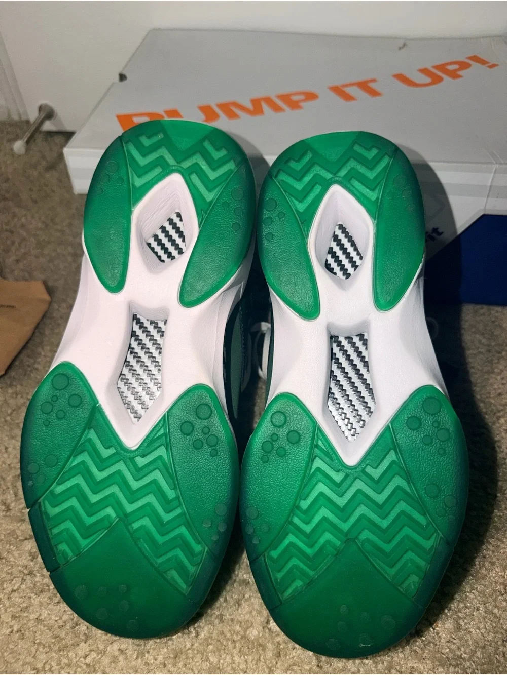 Reebok Shaq Attaq Pump Green Sonic Green Red Men’s Size 8.5